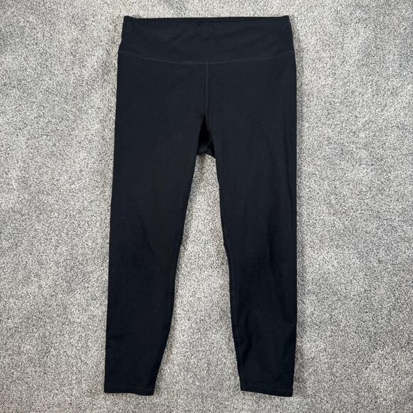 Fabletics Pants Womens Medium Black PowerHold High Rise Capri Leggings Athletic - Picture 1 of 9